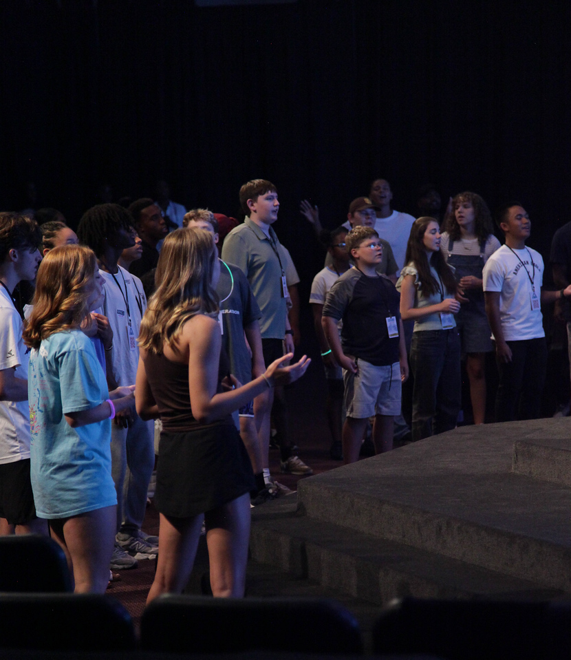 Students worshipping together at the Ascend Conference